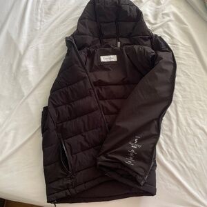 Calvin Klein Black Hooded Puff Vest XL